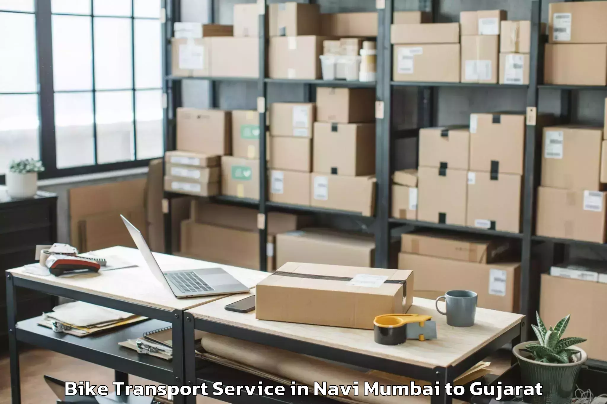 Reliable Navi Mumbai to Panchmahal Bike Transport